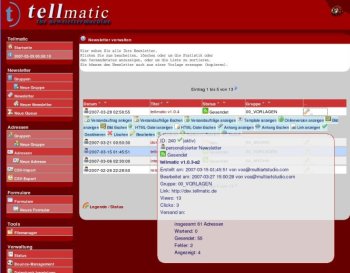 Newsletter Programm Tellmatic